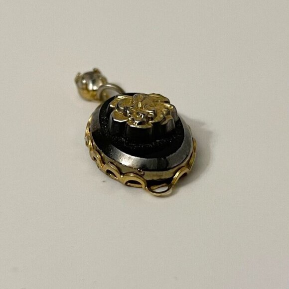 Vintage Floral Flower Dangle Pendant Charm No Loop - Picture 8 of 16